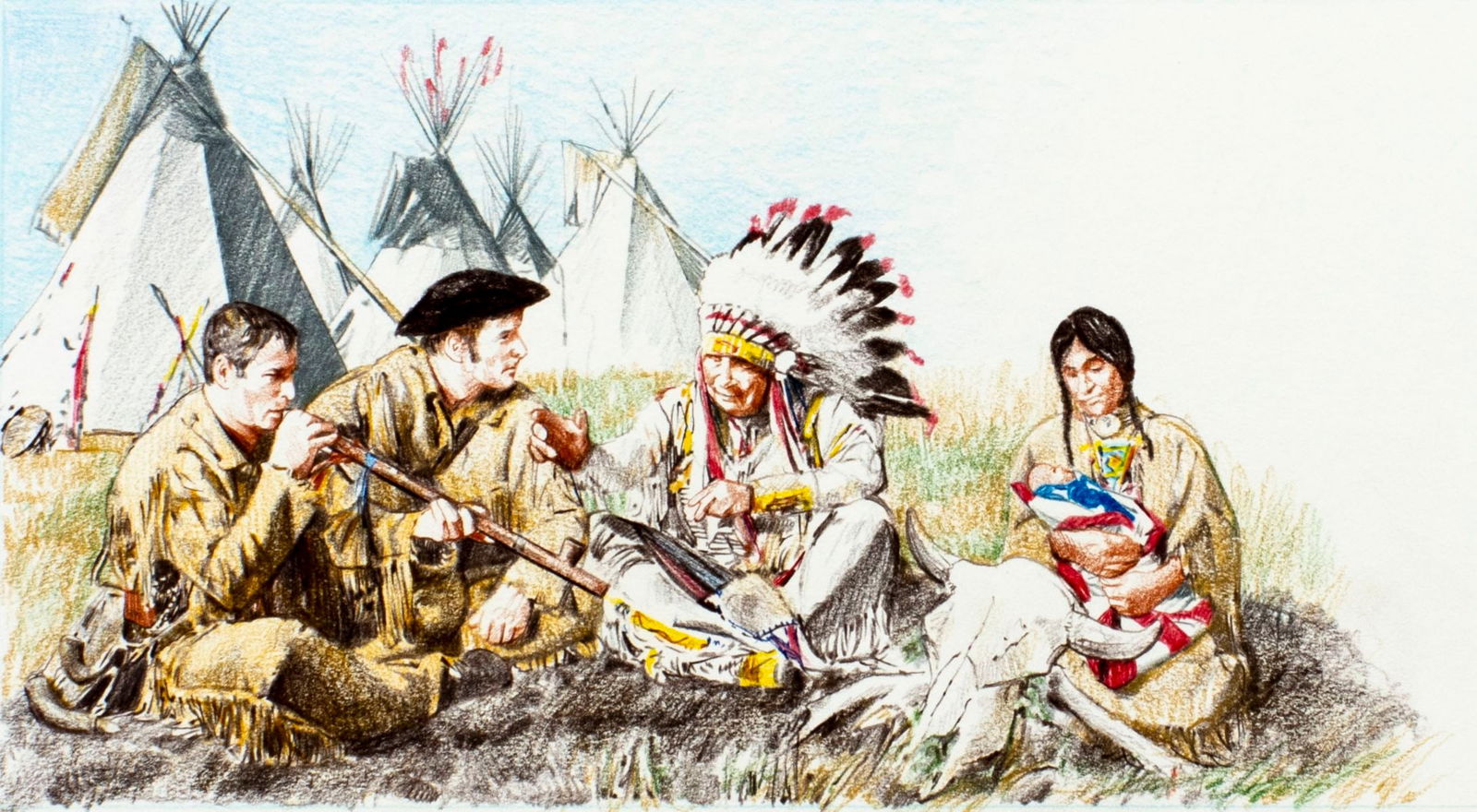 Chris Calle (US,b 1961) colored pencil painting (1 of 12)