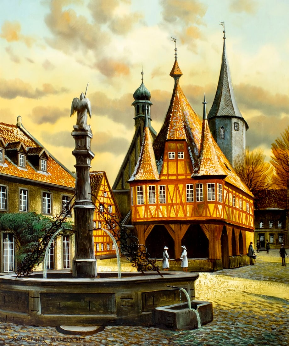 Peter Samberger (Austria,Germany,1929-?) oil painting (1 of 13)