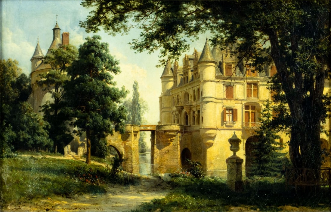 Karl Girardet (Swiss,1813-1871) oil painting antique (1 of 14)