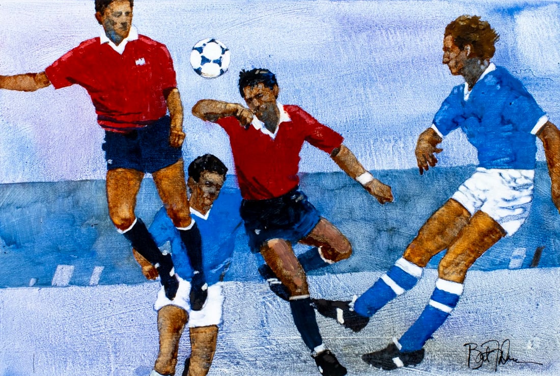 Bart John Forbes (TX,OK,1939-?) gouache painting (1 of 13)