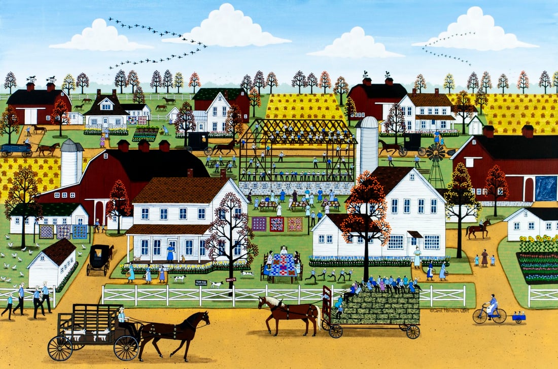 Carol Hamilton Offet (MI,UT,20/21C) acrylic painting (1 of 15)