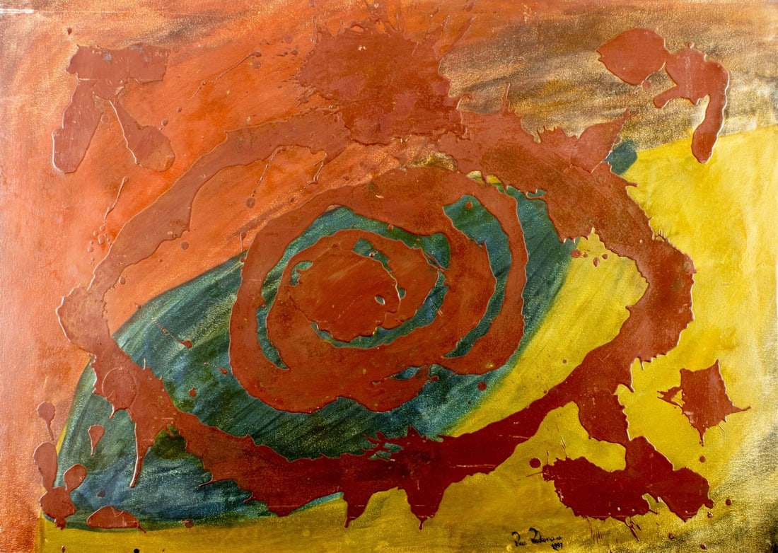 Pios Rodaman (FL,Brazil,b 1953) mixed media painting (1 of 13)