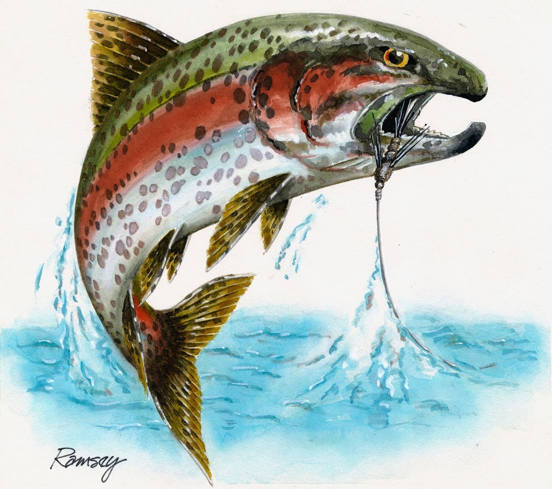 Bill Ramsey (US,b 1951) watercolor painting (1 of 13)