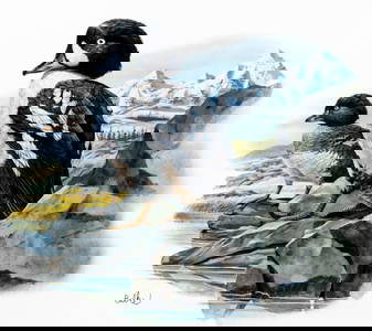 Don Balke (NC,1933-?) gouache painting