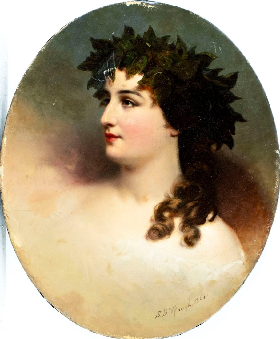 Samuel Bell Waugh (PA,WI,1814-1885) oil painting antique (1 of 11)