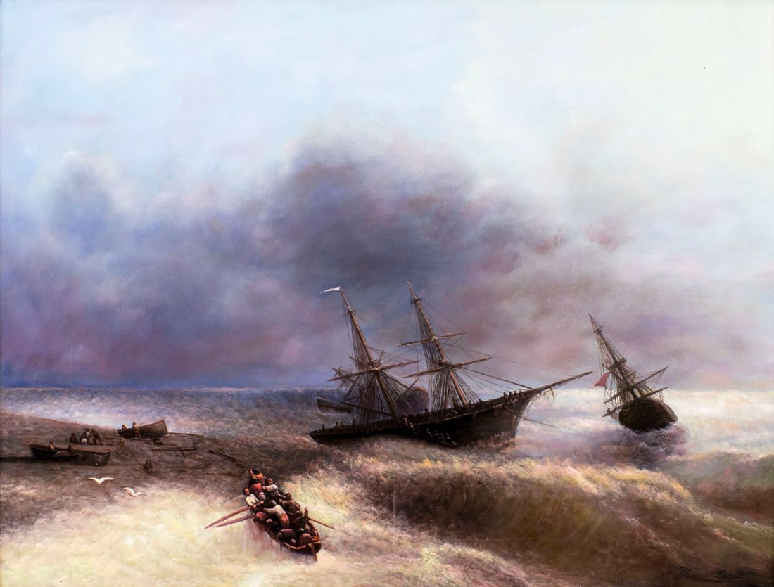 Thomas Scott (US,20C) oil painting (1 of 12)