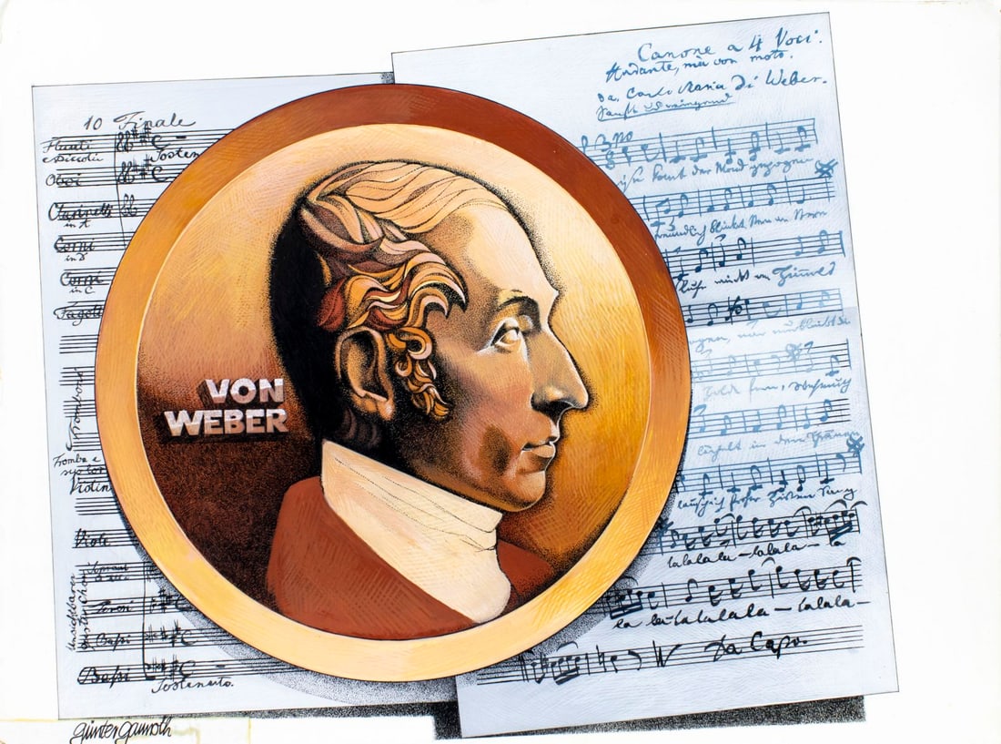 Gunter Gamroth (German,20C) gouache painting (1 of 13)