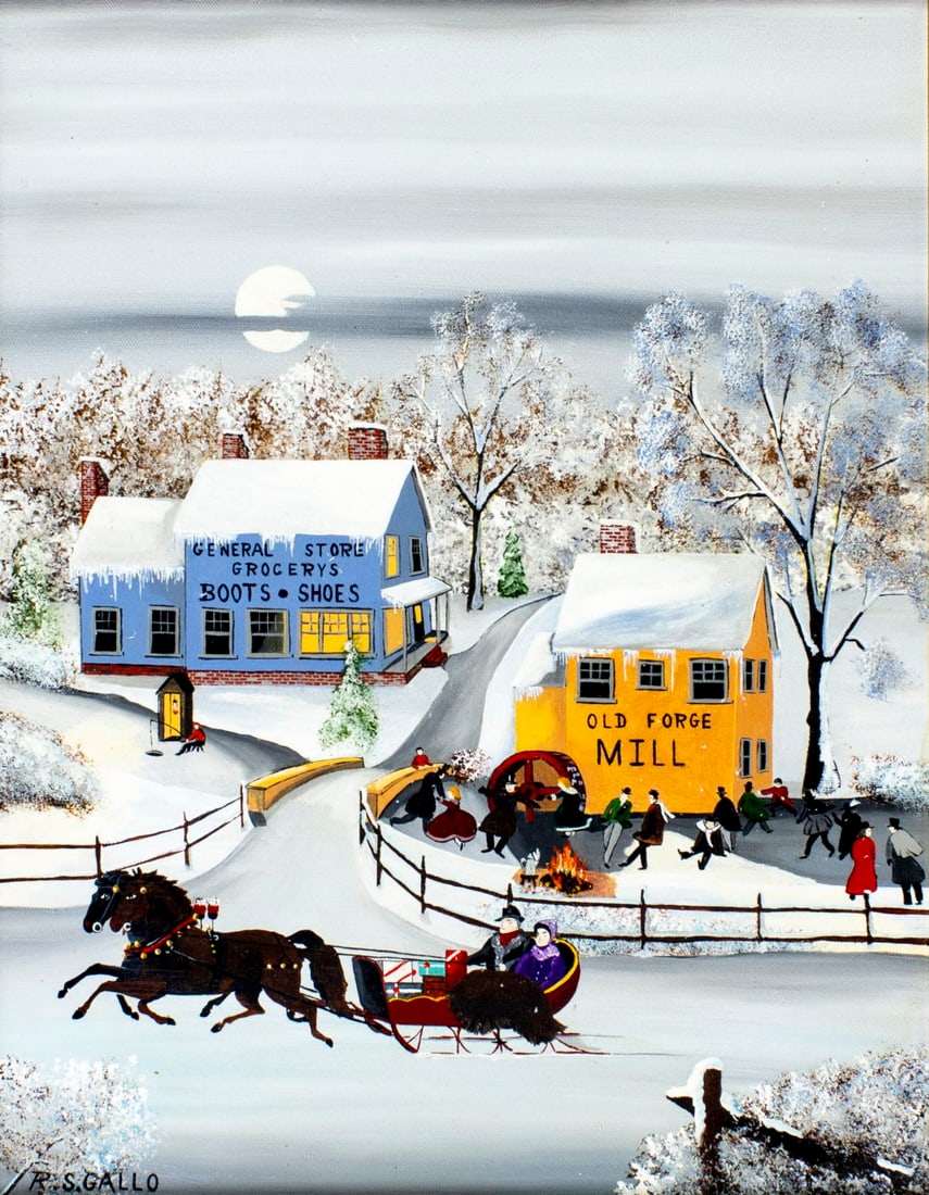 Ralph S Gallo (US,20C) oil painting (1 of 13)