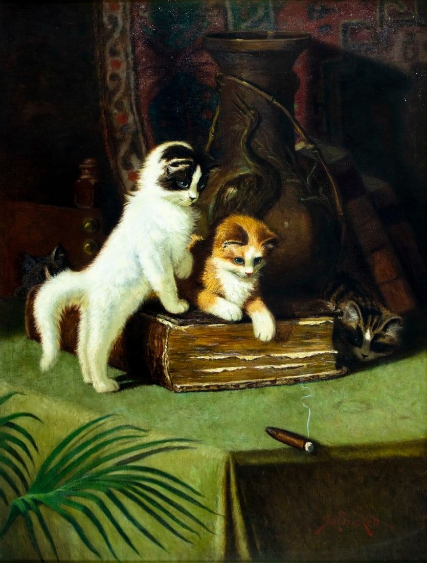 Sidney Brackett (MA,1852-1910) oil painting antique (1 of 12)