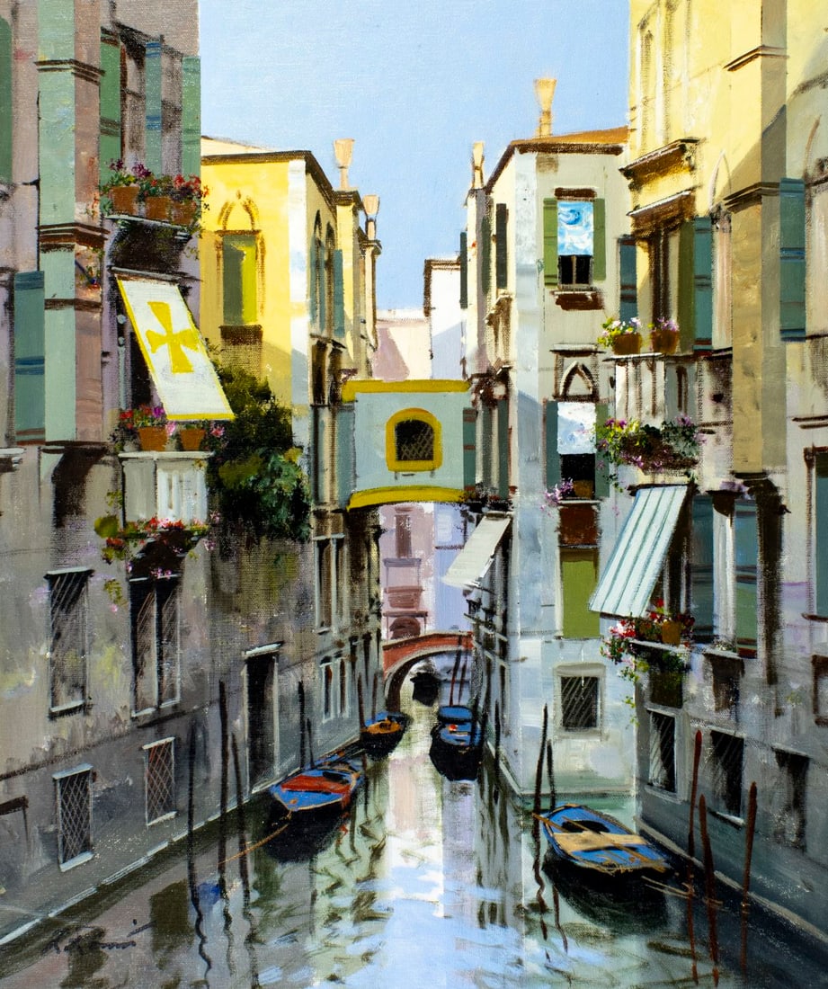 Raimondo Roberti (Italy,1947-?) oil painting (1 of 13)