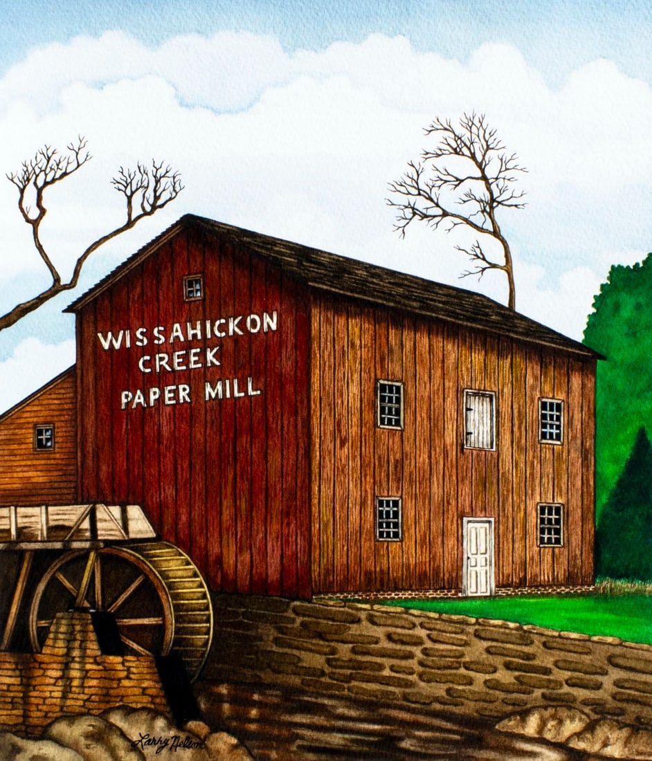 Larry Nelson (US,20C) watercolor painting (1 of 13)