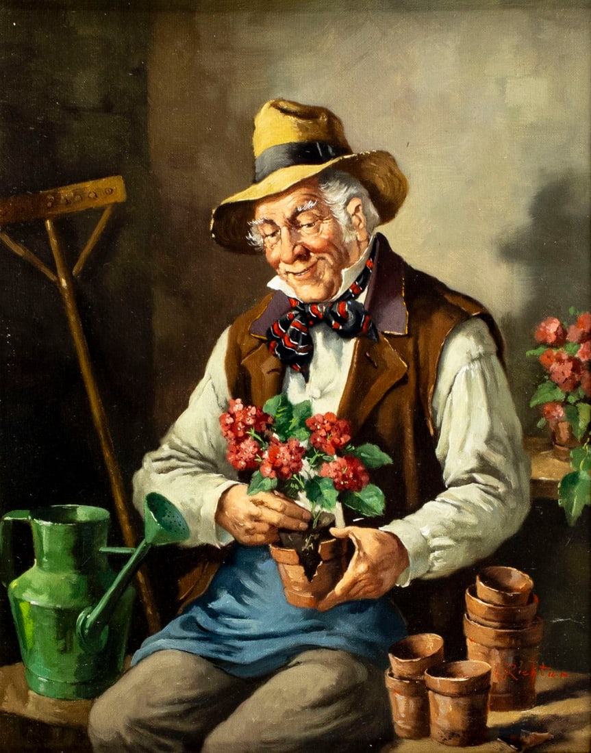 Hans Rudolf Richter (Austria,1920-?) oil painting (1 of 14)