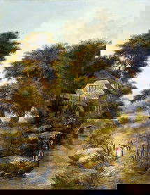 George Farrington Hornibrook (UK,1843-1882) oil painting antique: ARTIST: George Farrington Hornibrook (United Kingdom, 1843 - 1882) TITLE: Village Scene YEAR: 1880 MEDIUM: oil on canvas CONDITION: Some flaking/paint