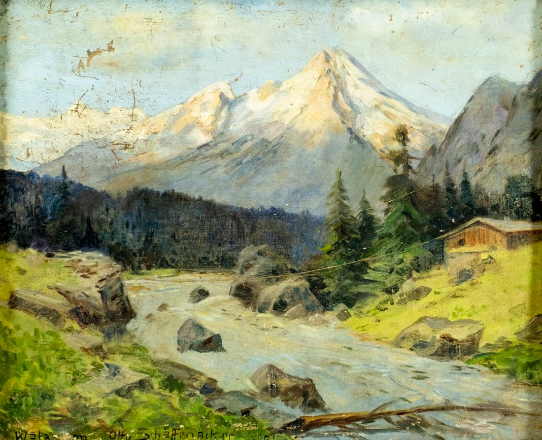 Otto Schaffenacker (German,1888-1964) oil painting (1 of 12)