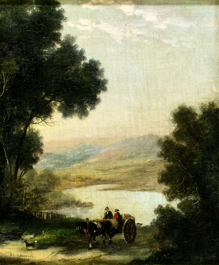 AFTER Barend Koekkoek (Dutch,German,1803-1862) oil painting antique (1 of 12)