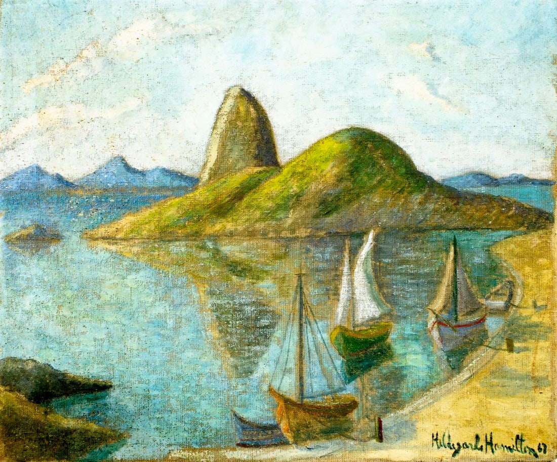 Hildegarde Hamilton (FL,VA,1898-1970) oil painting (1 of 12)