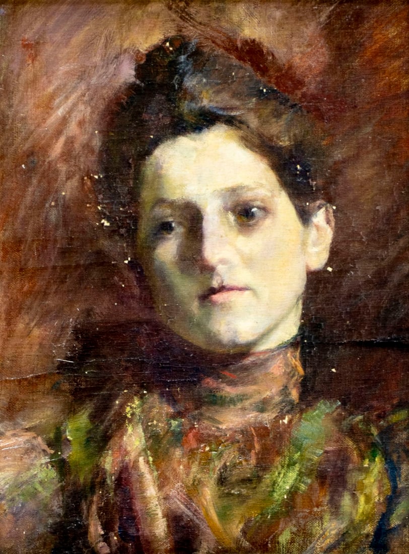 Maude Wilson (IL,CA,19/20C) oil painting antique (1 of 12)