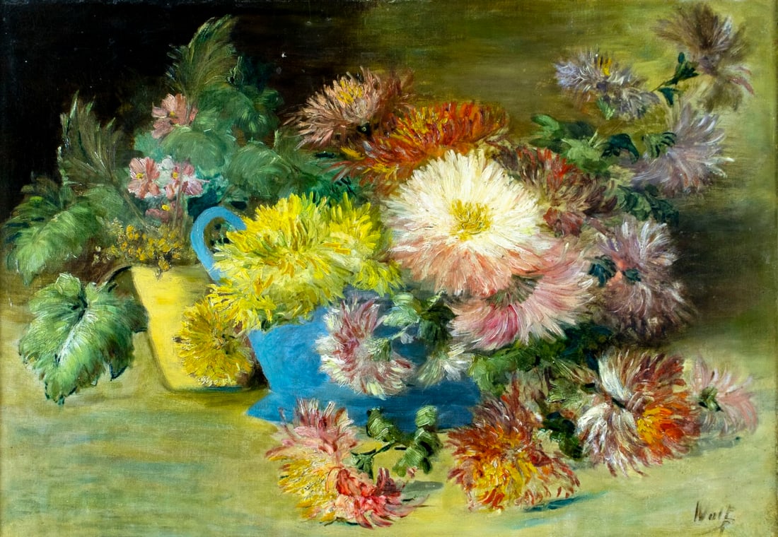 Wolf (France,early 20C) oil painting antique (1 of 13)