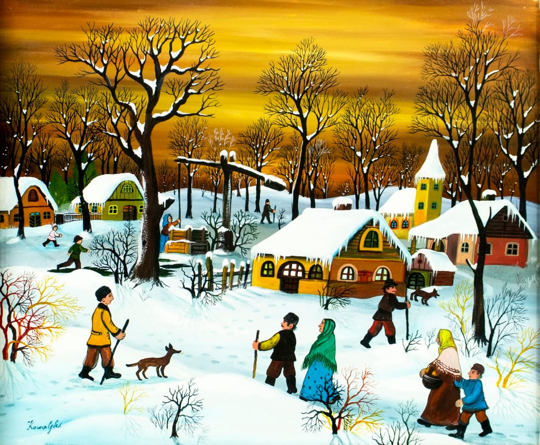 A Kowalski (Hungary,1926-?) oil painting (1 of 12)