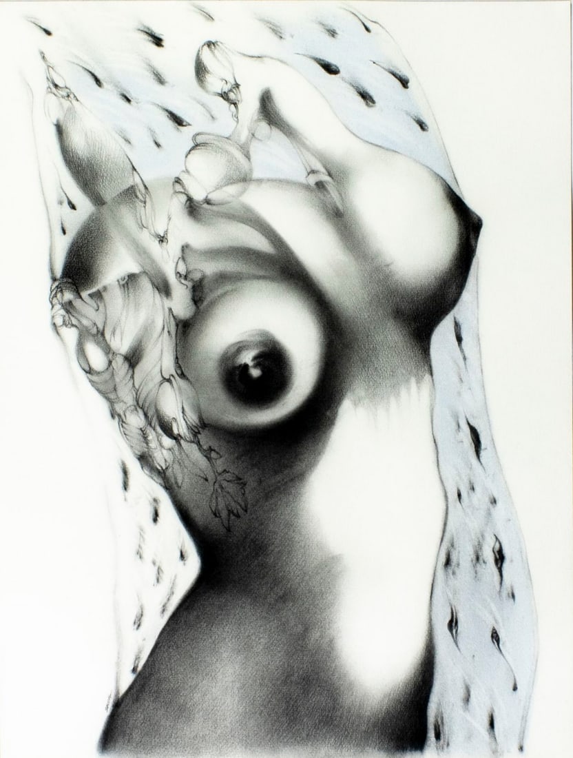 Aurelio Shapay Zuniga (Cuba,b 1960) graphite painting (1 of 12)