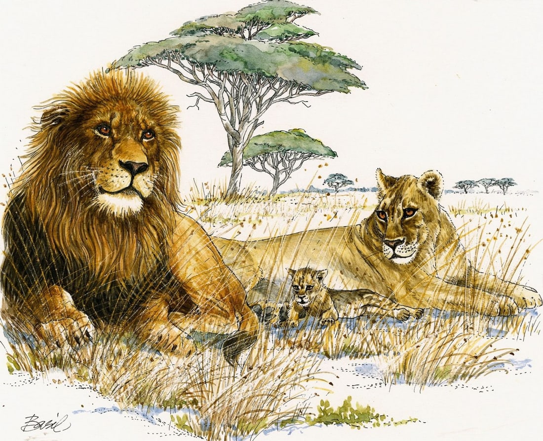 Basil Smith (UK,1925-2010) watercolor painting (1 of 14)