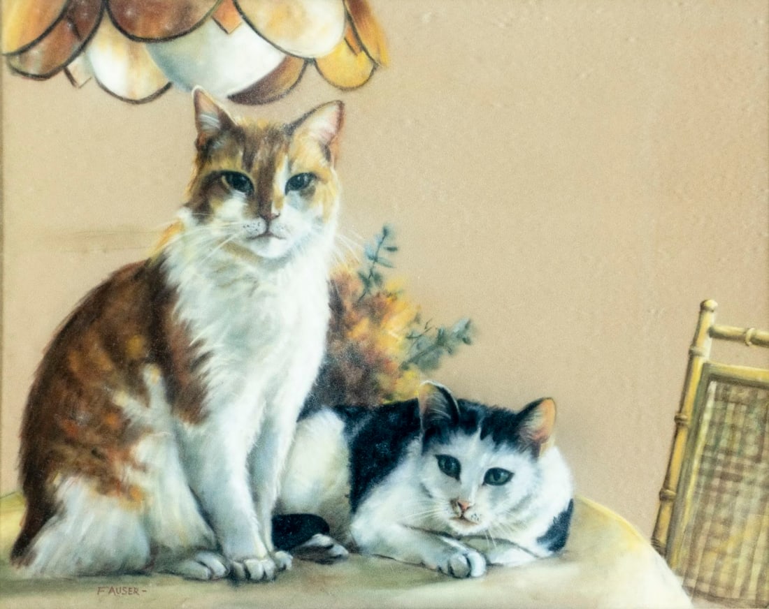 Fauser (US,mid 20C) pastel painting (1 of 14)