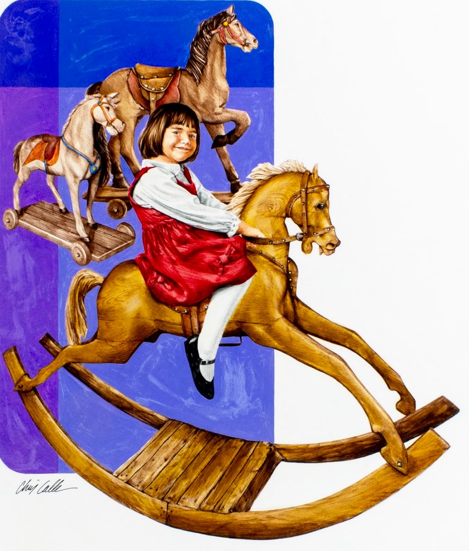 Chris Calle (US,b 1961) colored pencil painting (1 of 13)