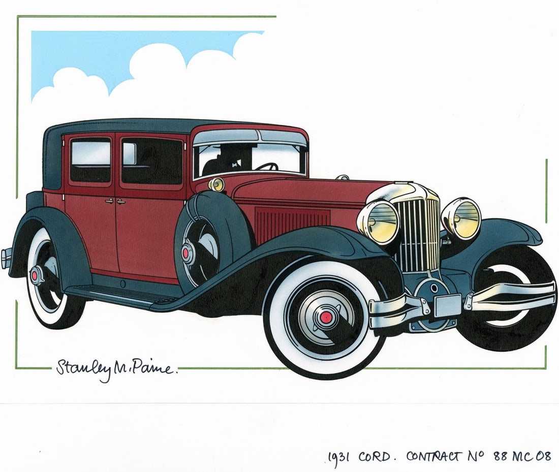 Stanley Paine (UK,1934-?) gouache painting (1 of 13)