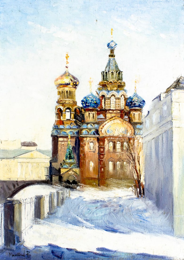 V Mihailov (Russia,20C) oil painting (1 of 13)