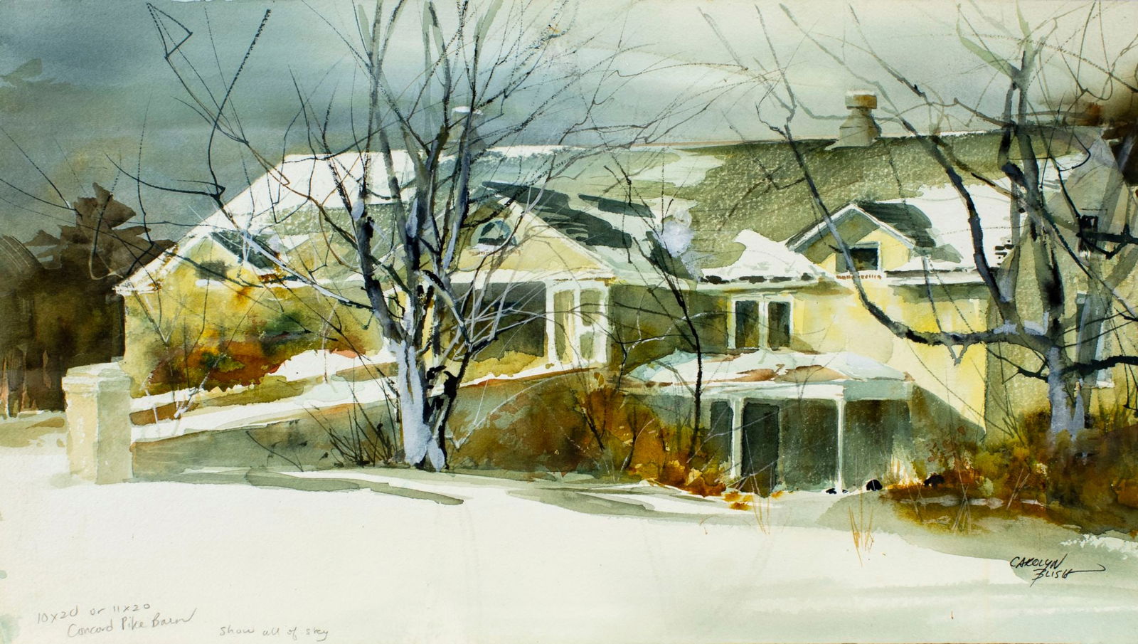 Carolyn Bullis Blish (DC,1928-?) watercolor painting (1 of 13)