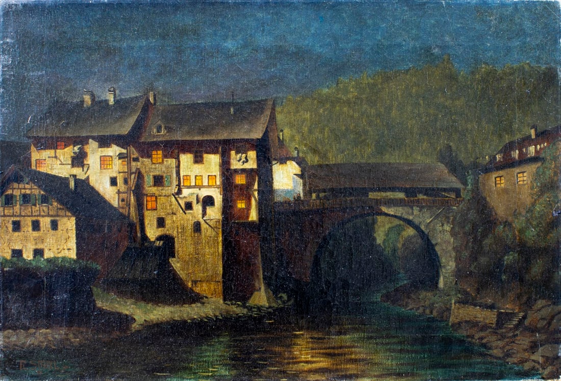 Flores Scheel (Austria,1864-1936) oil painting antique (1 of 12)