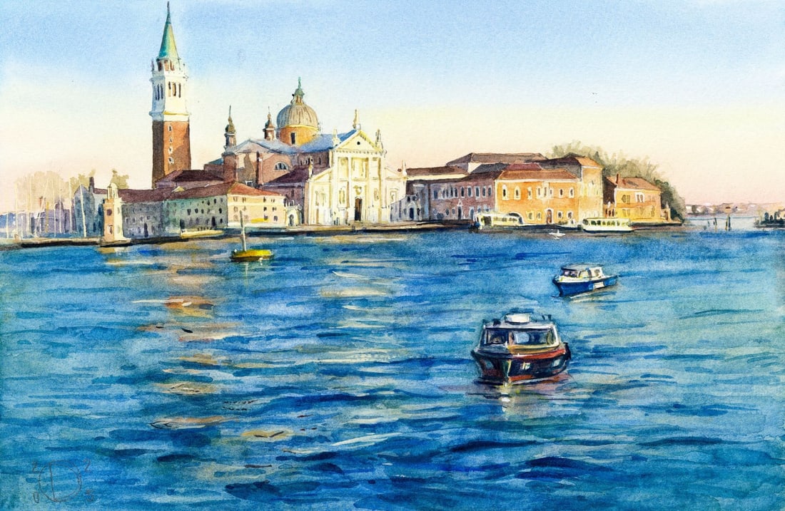 Olena Didenko (Ukraine,20/21C) watercolor painting (1 of 13)