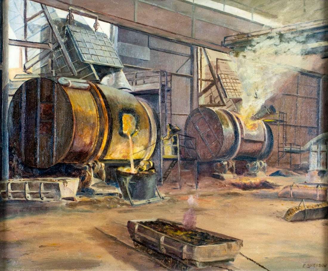 E Sherbow (US,early 20C) oil painting antique (1 of 13)