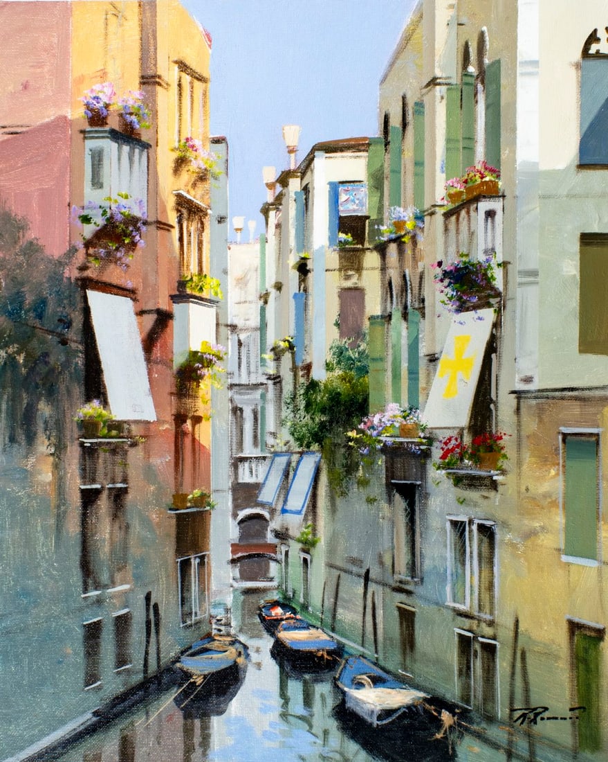 Raimondo Roberti (Italy,1947-?) oil painting (1 of 14)