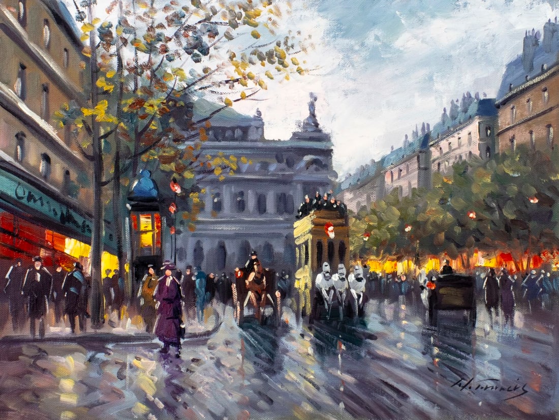 L Francis (France,20C) oil painting (1 of 12)