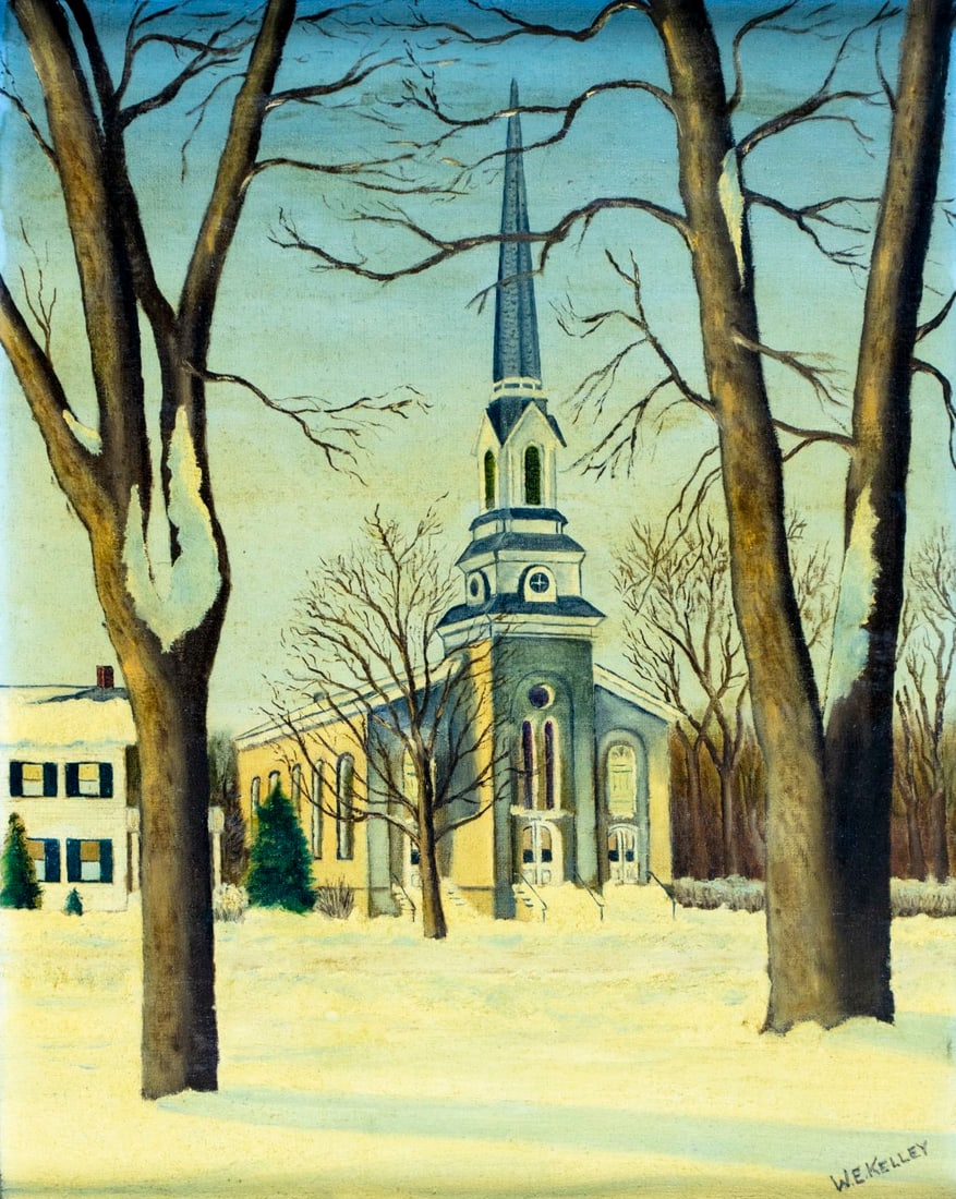 W E Kelley (US,mid 20C) oil painting (1 of 12)