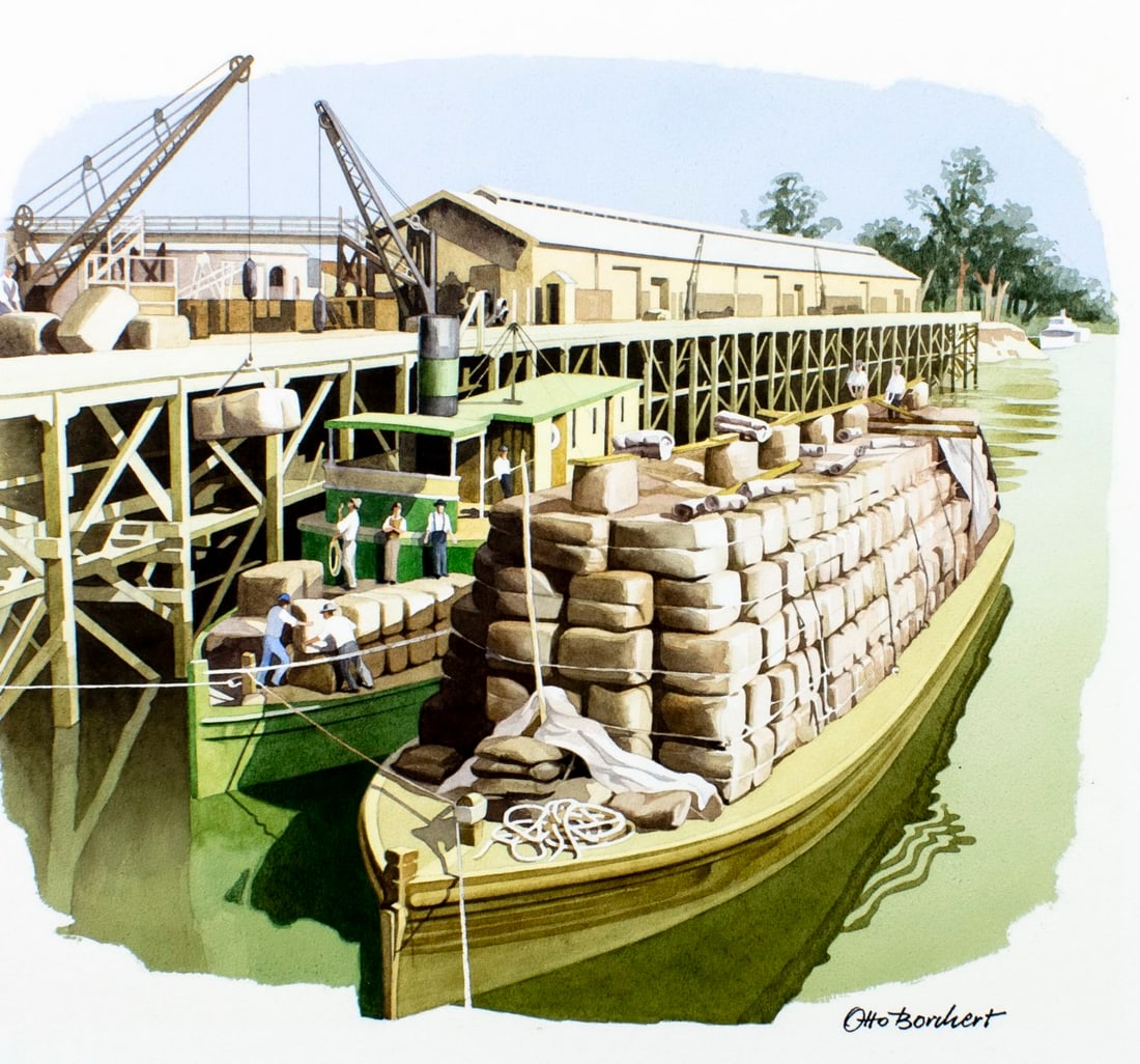 Otto Borchert (Australia,20C) watercolor painting (1 of 13)