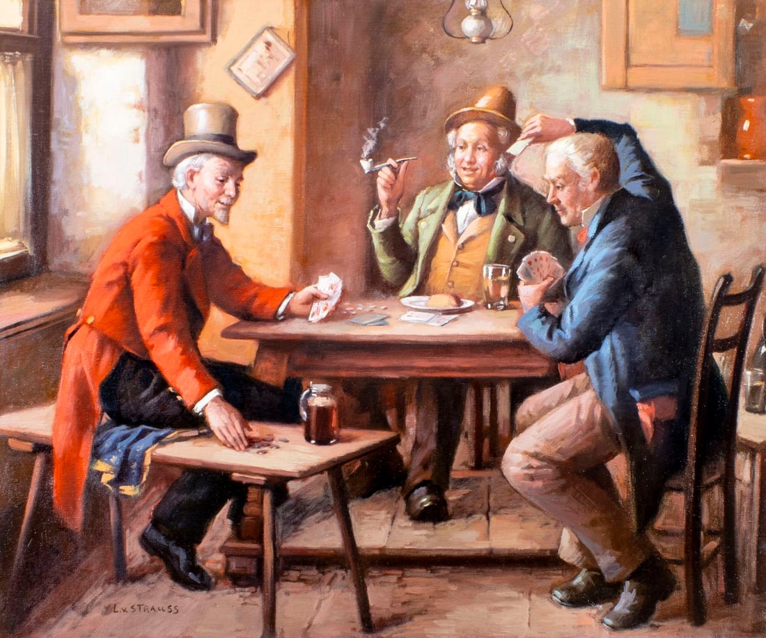 L V Strauss (German,20C) oil painting (1 of 13)