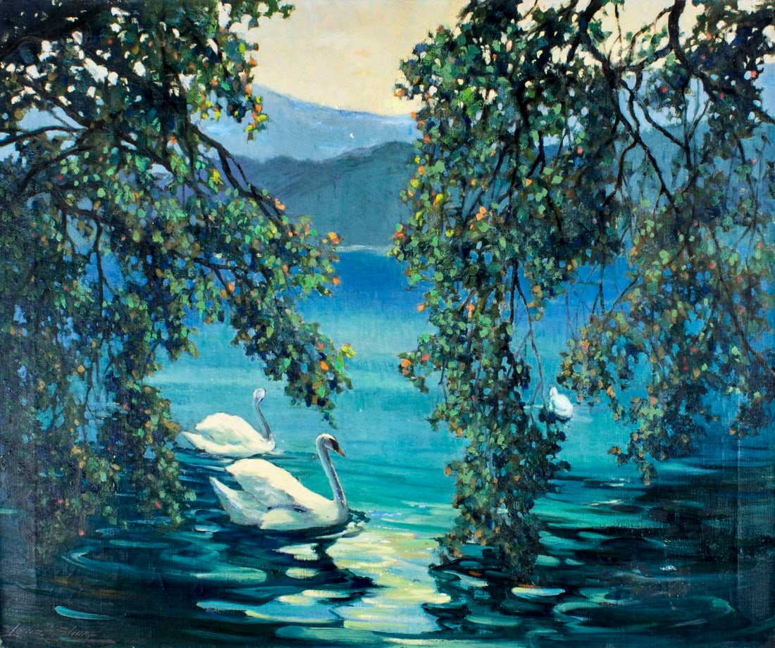 Louis Sharp (CA,NM,IL,1874-1946) oil painting (1 of 12)