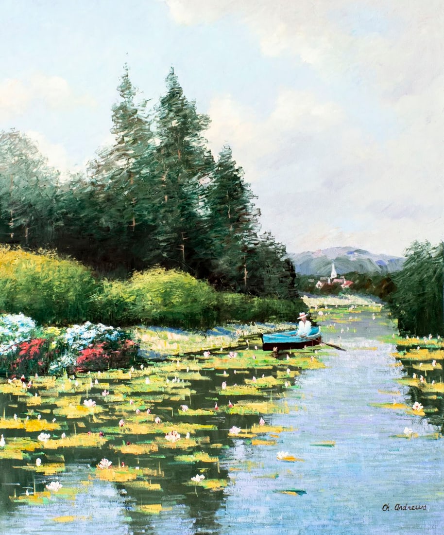 Charles Andrews (UK,20C) oil painting (1 of 13)