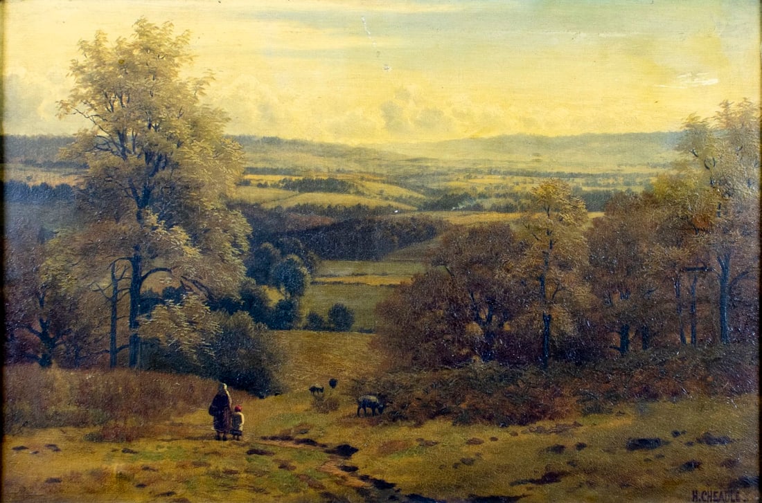 Henry Cheadle (UK,1852-1931) oil painting antique (1 of 12)