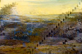 Henry Cheadle (UK,1852-1931) oil painting antique: ARTIST: Henry Cheadle (United Kingdom, 1852 - 1931) TITLE: Autumn Coutryside Landscape MEDIUM: oil on canvas CONDITION: Few small patches. Few small scratches/paint losses