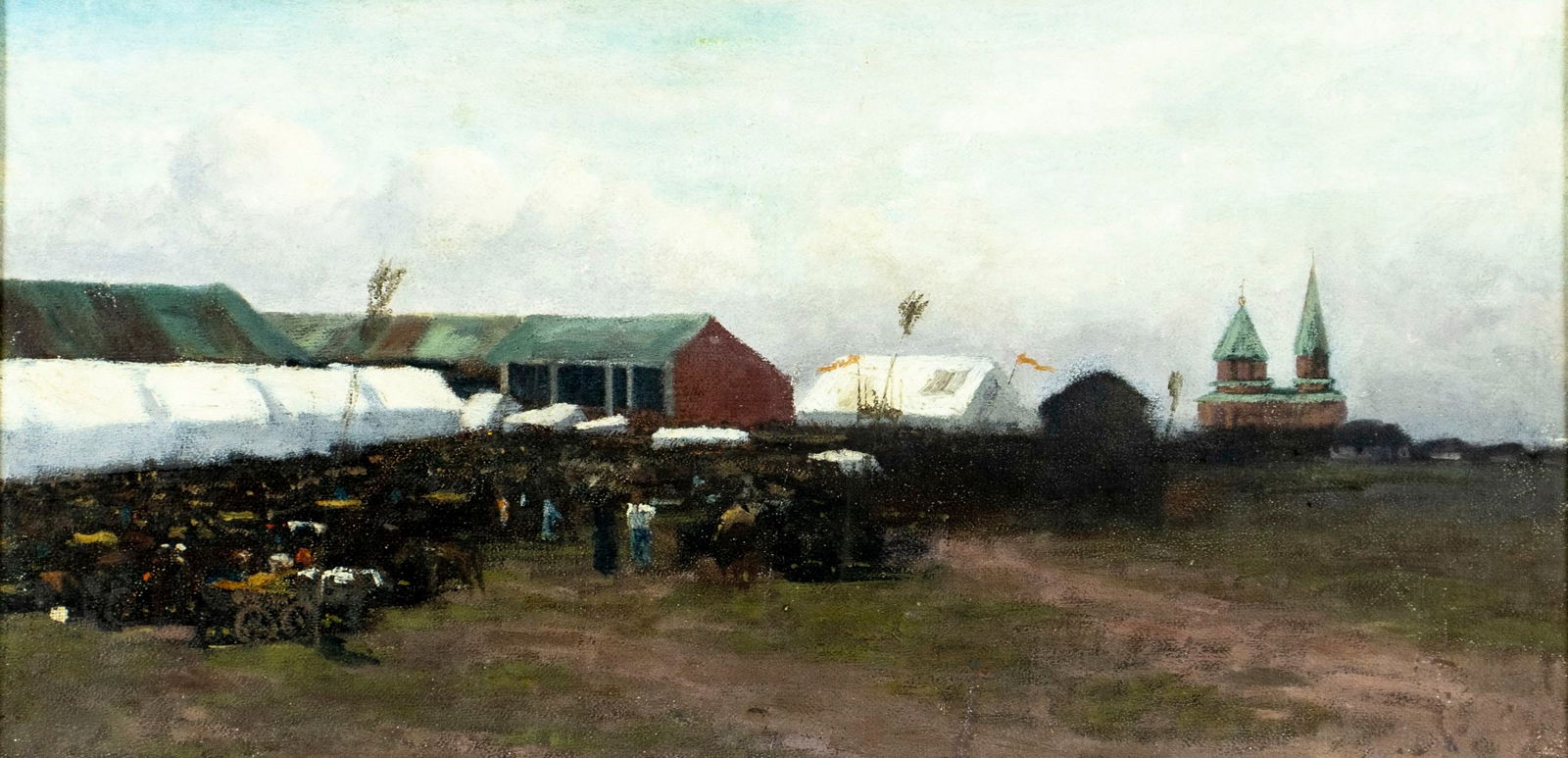 N A Sergeev (Russia,early 20C) oil painting antique (1 of 12)