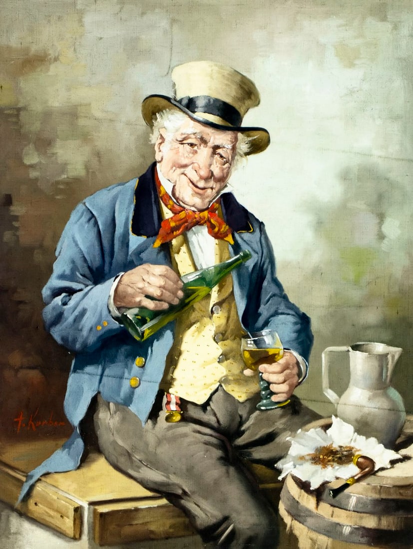 Hans Kerber (Austria,1920-?) oil painting (1 of 14)