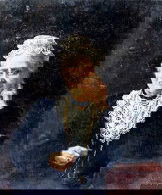 David W Haddon (UK,fl.1884-1914) oil painting antique: ARTIST: David W Haddon (United Kingdom, fl.1884 - 1914) TITLE: Portrait of Old Woman MEDIUM: oil on canvas. Canvas applied to board. CONDITION: Some repaired tears. Some p