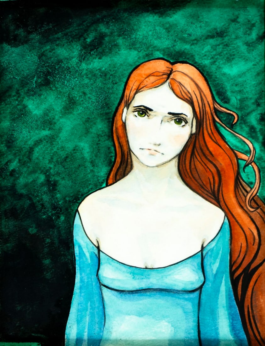 A Santella (US,20/21C) watercolor painting (1 of 13)