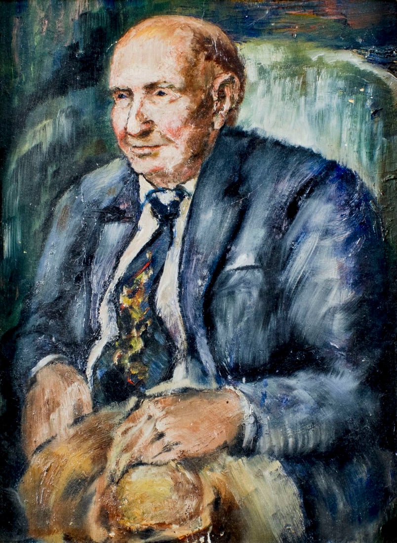 Vintage mid 20C American oil painting (1 of 13)