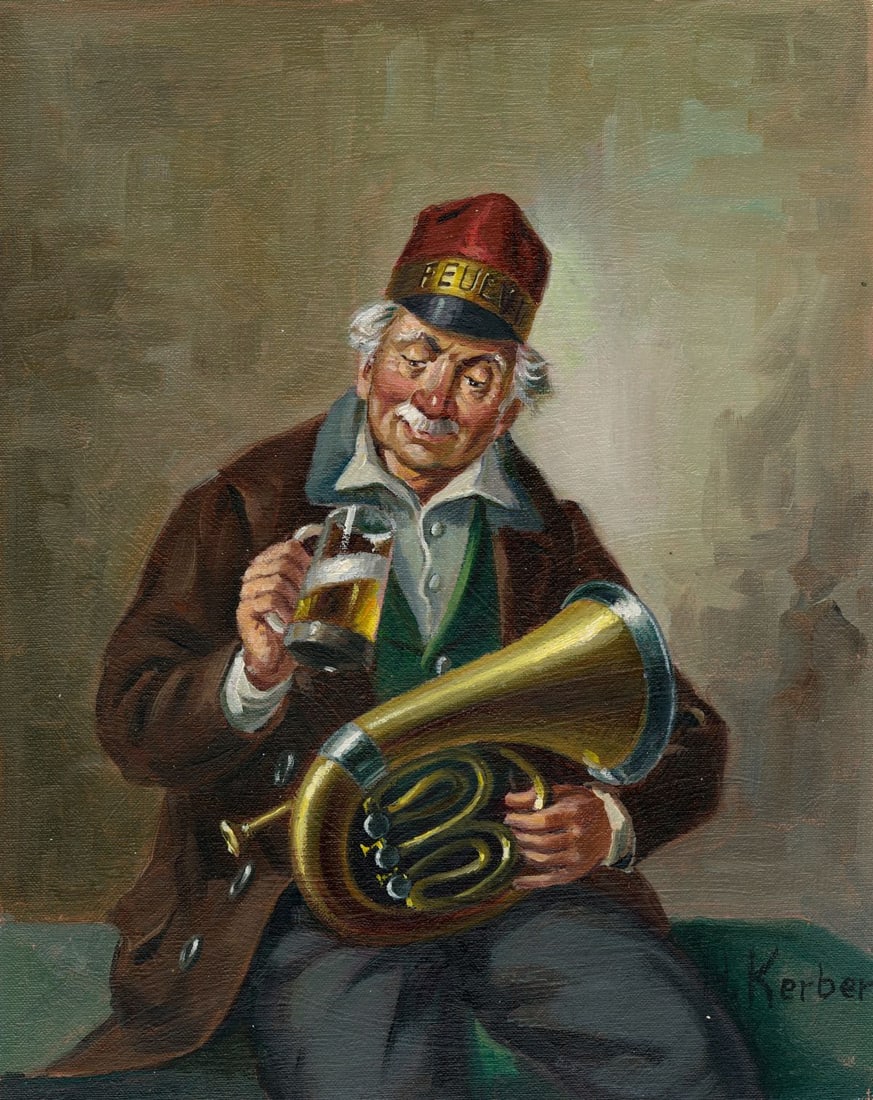 Hans Kerber (Austria,1920-?) oil painting (1 of 12)