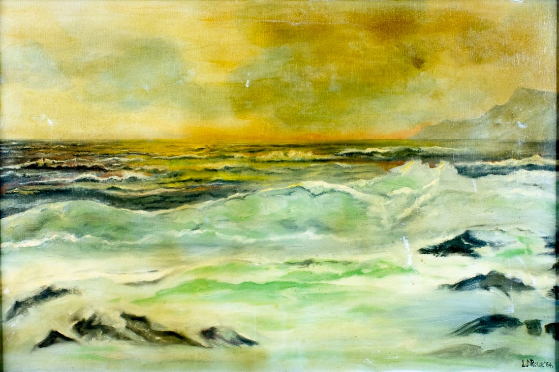 L D Rowe (US,mid 20C) oil painting (1 of 12)
