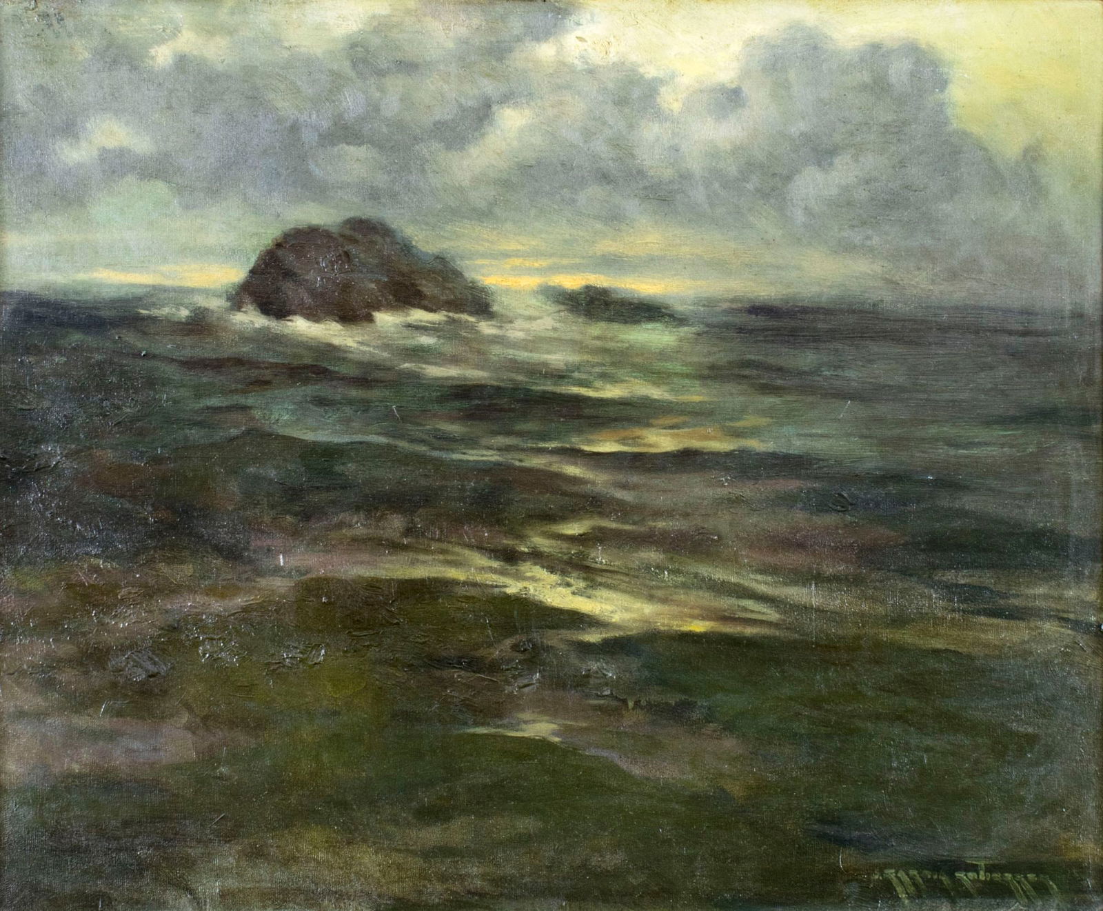 Julio G Gutierrez (France,1882-1996) oil painting antique (1 of 10)